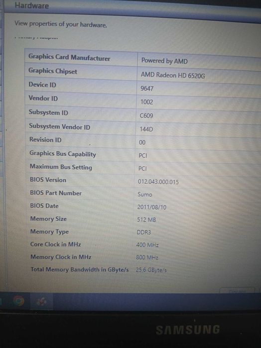 Laptop Samsung NP 305V