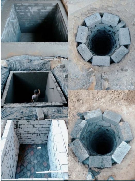 Канализатся яма ура ura qazish transhiya padval turba yotqizish