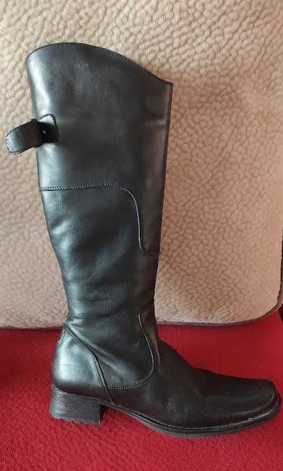 зимни ботуши, черни, от естествена кожа, 38 номер