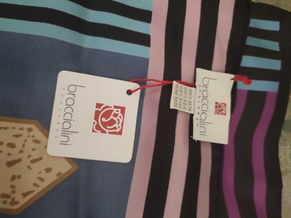 копринен шал Италия braccialini roccobarocco нов копринен шал пикасо