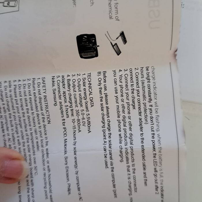 încărcător solar USB