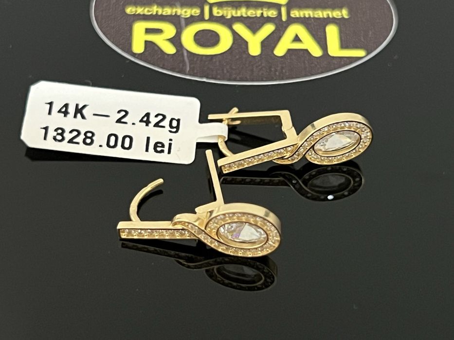 Bijuteria Royal CB : Cercei dama aur 14K  2,42 grame