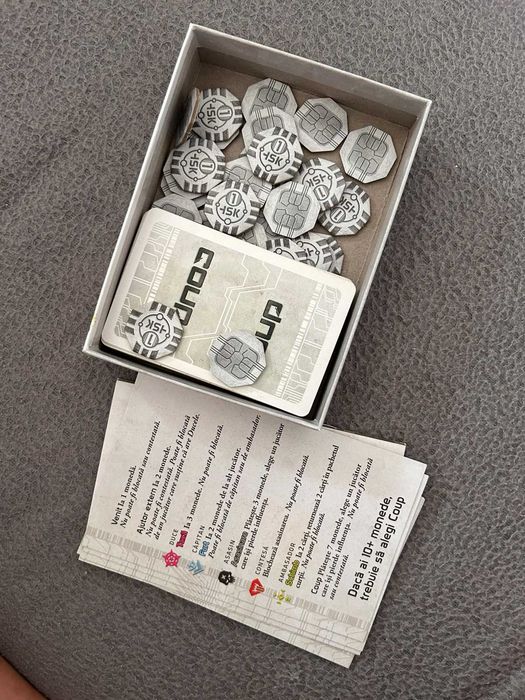 4 jocuri board games: Coup, ONUW, The Crew, Travelin'