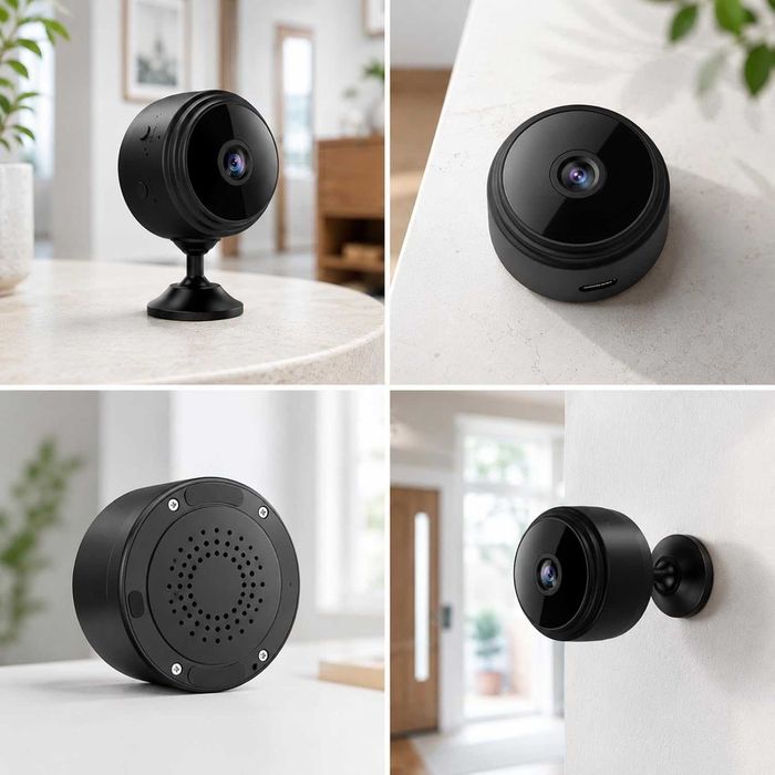 Camera spion WiFi mini Full HD detectie miscare magnet stocare card