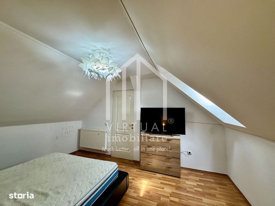 Mansarda cu 3 camere, 39mp utili+pod amenajat 25mp, balcon, V. Aaron