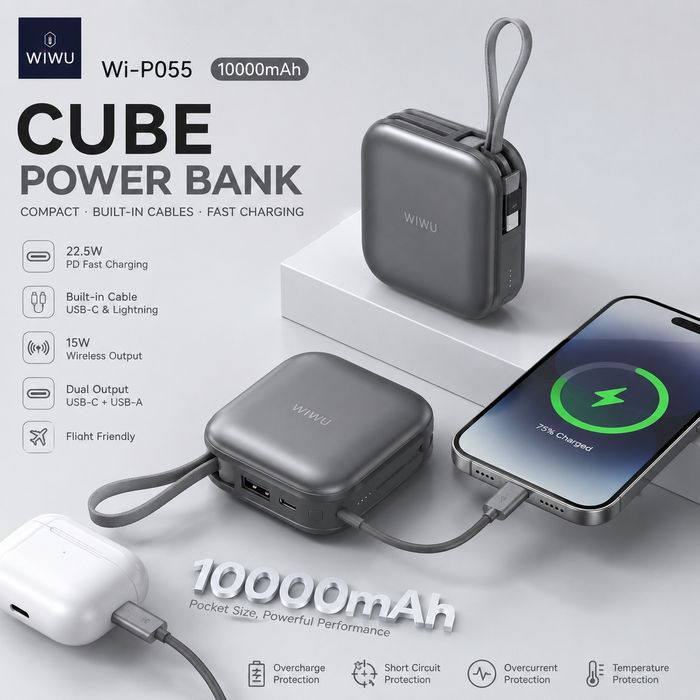 WiWU 10000 mAh mini powerbank