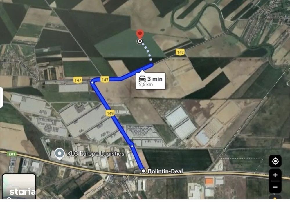 TEREN DE VÂNZARE ÎN ULMI, GIURGIU, A1 -
KM 23 / 33.334 m2 / 66.667 m2