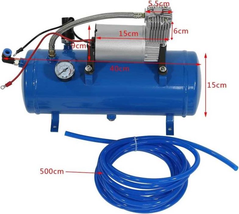 ВЪЗДУШЕН КОМПРЕСОР 150PSI Маслен резервоар 6L 12V - T514