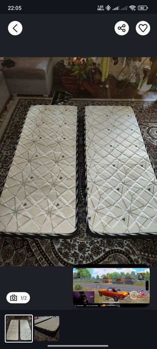 Ортопедические матрасы в хорошем состоянии 2 шт