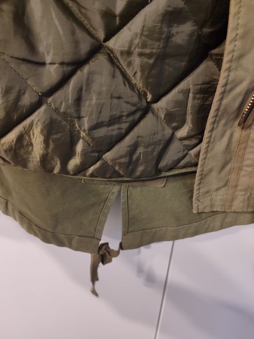 Зелено есенно яке с качулка тип парка