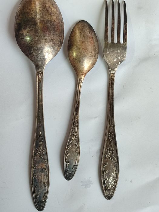 Столовый сервиз посеребренные