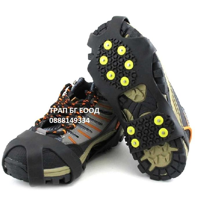 Ледоходки за сняг и лед, противоплъзгащи с метални шипове, Снегоходки