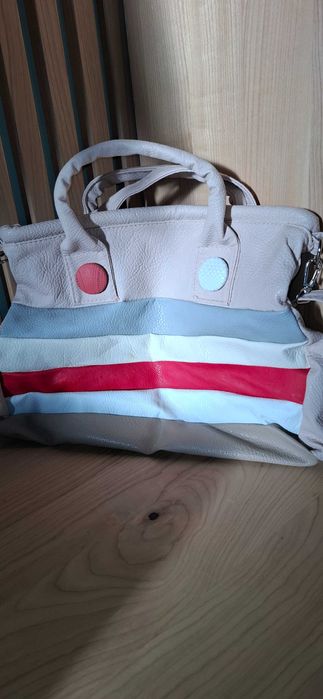 Geantă din piele naturală, de umăr și crossbody
