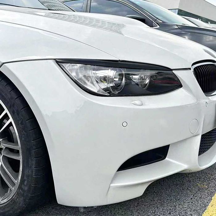 Set 2 Pleoape Faruri Far BMW Seria 3 E92 E93 NFL 2006-10, Negru Lucios