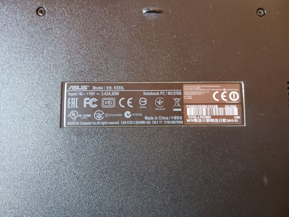 Лаптоп ASUS K 555L
