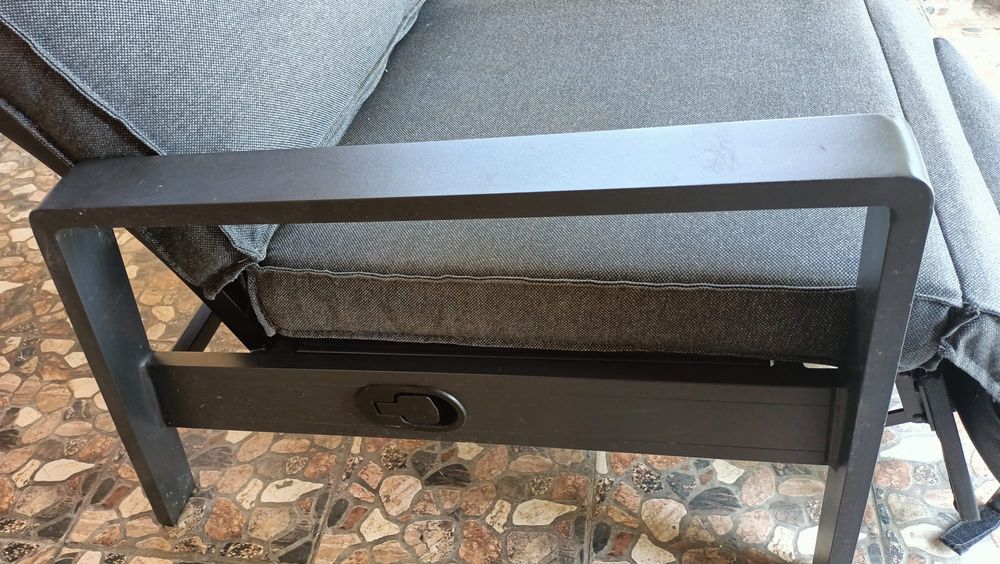 Fotoliu terasă VONGE 70x107x89 negru