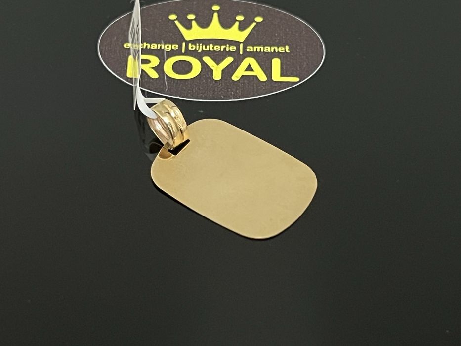 Bijuteria Royal CB : Pandant placa aur 14k 585 2,16 grame