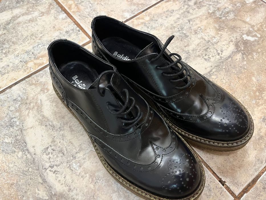 Pantofi Brogue din piele Baldinini Trend, mărimea 37, Made in Italy