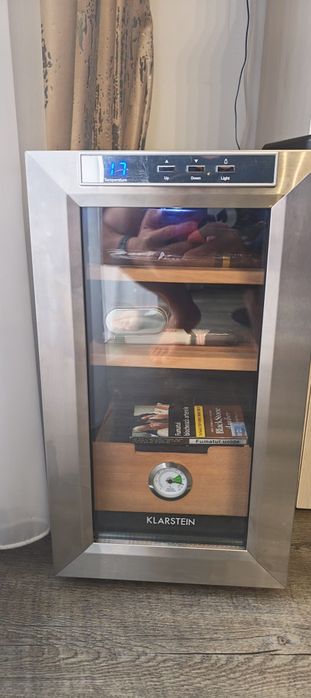 Humidor trabucuri Klarstein El Prezidente, 23l, 45w, lemn fag