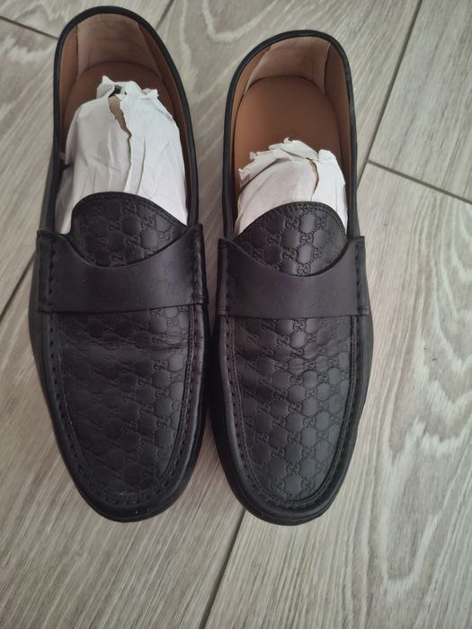 Кожанные мокасины Gucci