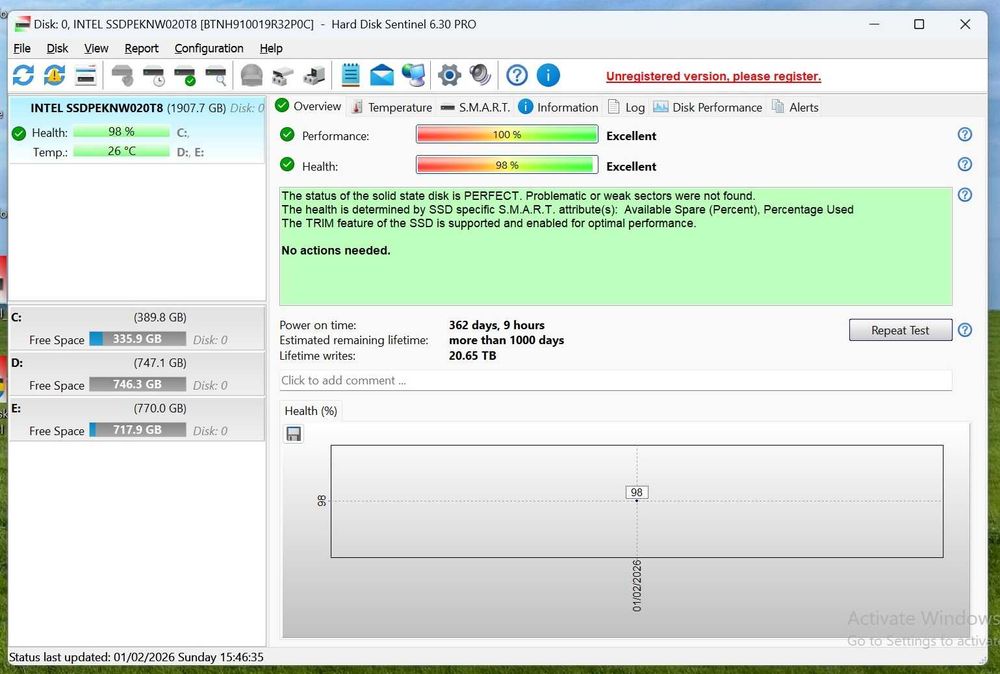 SSD 2TB, Intel® 660p Series, M.2 Nvme 80mm, PCIe 3.0 x4