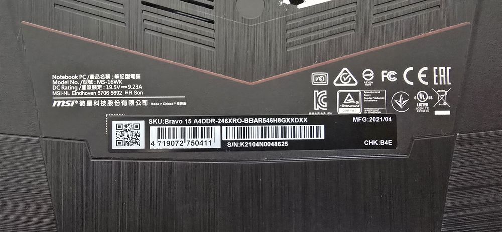 Laptop gaming MSI Bravo 15