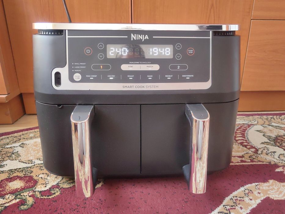 Air Fryer Ninja Dual AF451, 9.5l, 2470W, Friteuza cu aer cald ca Nou
