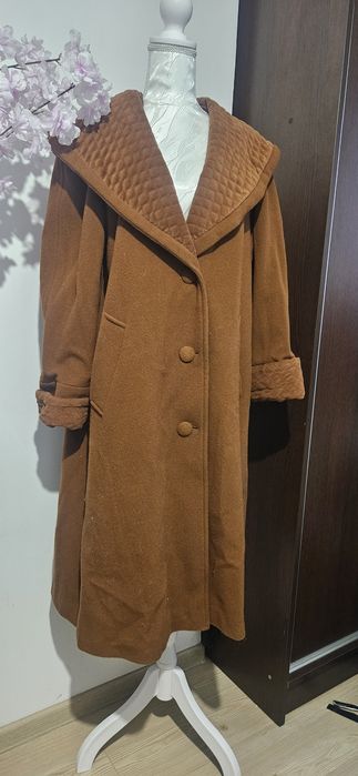 Palton lână camel