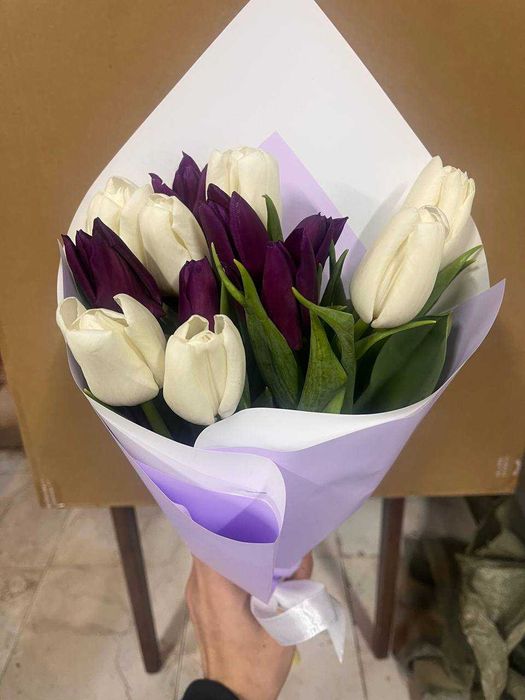 тюльпаны с индивидуальным оформлением