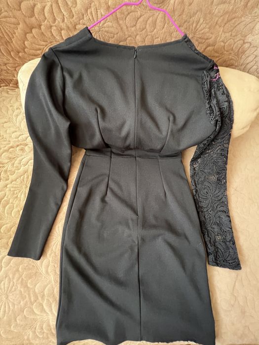 Rochie neagra cu maneci,marimea Xs