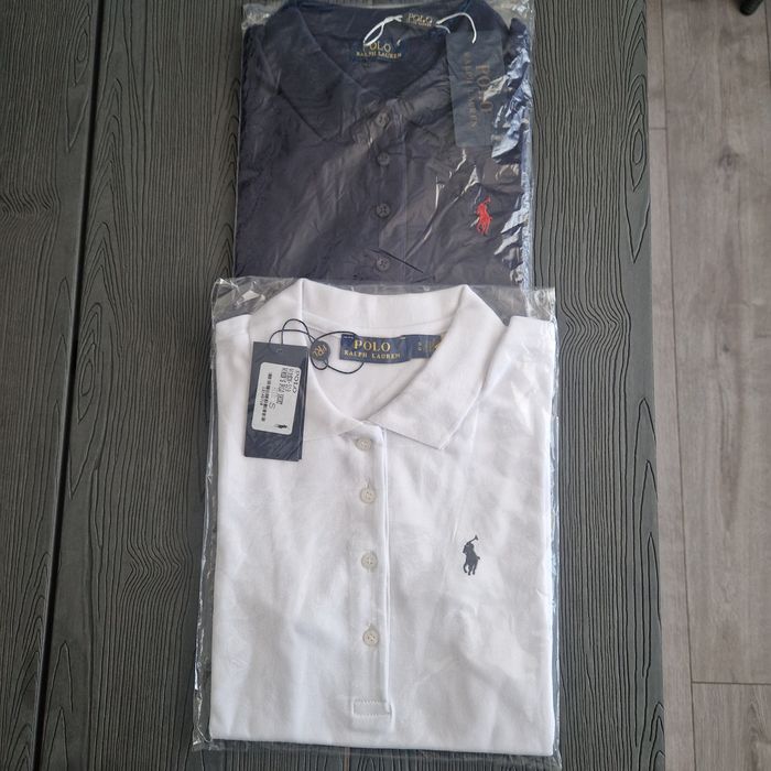 Tricou Polo Ralph Lauren Marimea S Femei  Bleumarin si Alb nou cu etichetă
