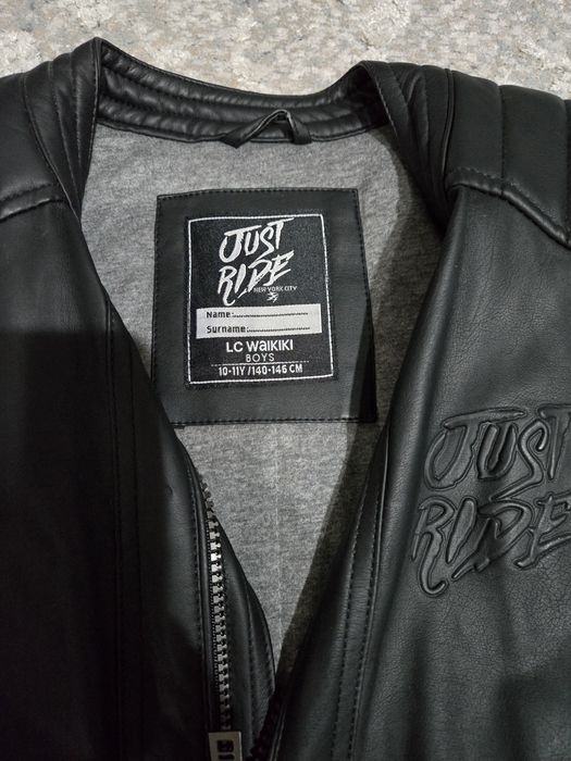 Детско топло кожено яке