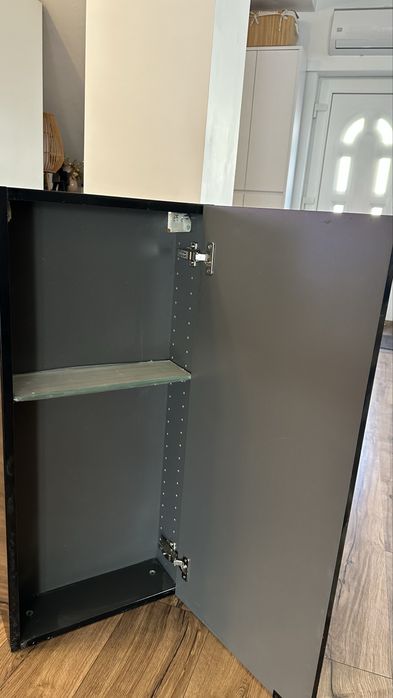 Dulap negru pentru baie 90x40x15 NOU cu folie