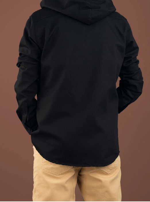 Cămașă Noua De Blugi Cu Glugă Slim Fit Bărbați Bumbac 100% De Calitate