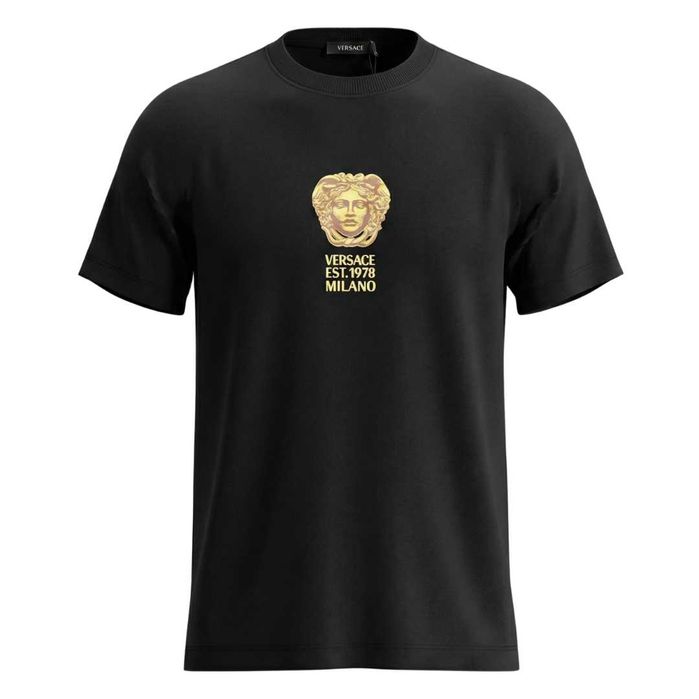 Мъжка Оригинална Тениска - VERSACE - Черен Цвят