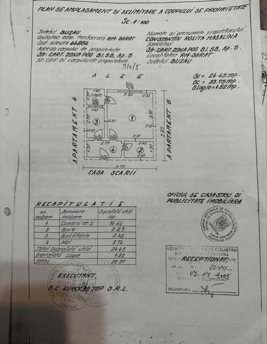 Vand garsoniera parter