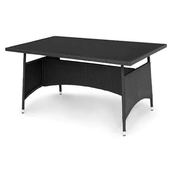 Set mobilier exterior gradina/terasa, 4 scaune si masă 150 x 90 Negru