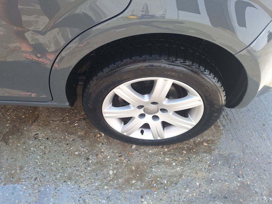 Vând schimb jante audi 5x112 r 16 gume bune m+s