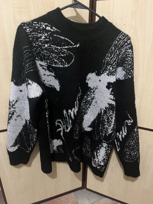 Кофта черно-белая