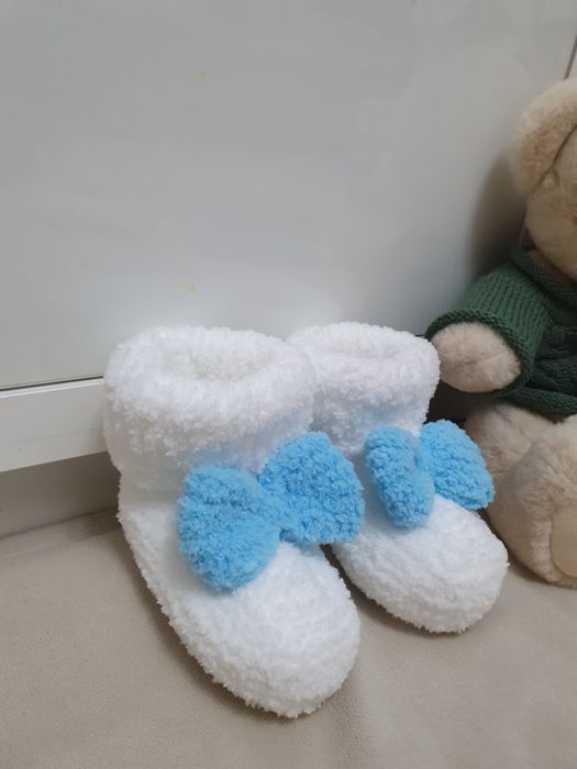 Пинетки из плюшевой пряжи