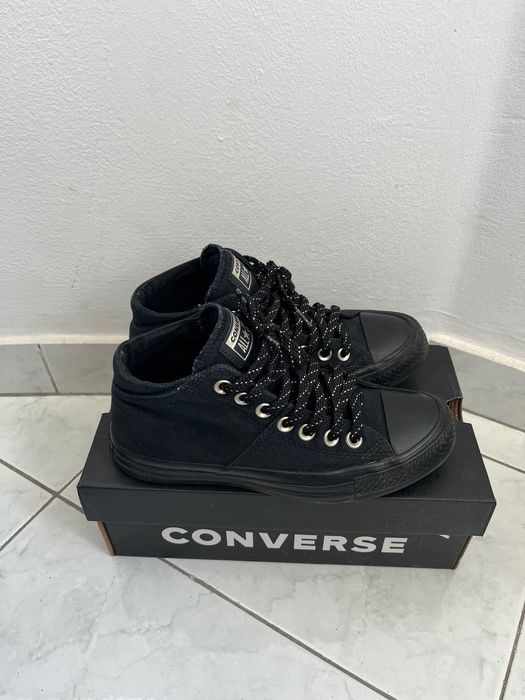 Sneakers mid-high de panza Converse/All Star Negru/Auriu deschis
