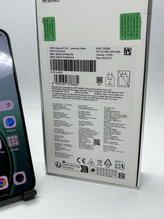 OPPO Reno 14F 5G - 256Gb - Stare Excelenta - Pachet Complet + Garantie