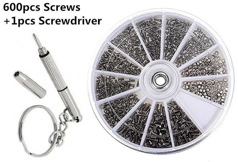 Комплект 600 часовникарски винтчета