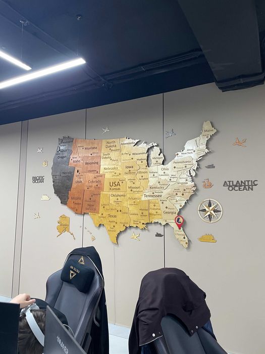 3d karta, USA map, 3Д карта США, 3D Yog‘och AQSH Xaritasi
