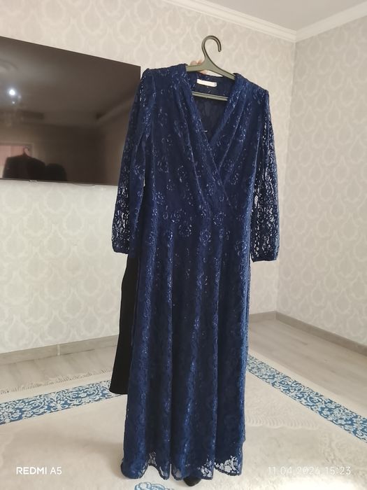 Одежда, платье синего цвета