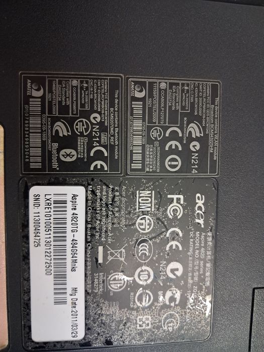 Продам ноутбук Acer aspire 4820 TG