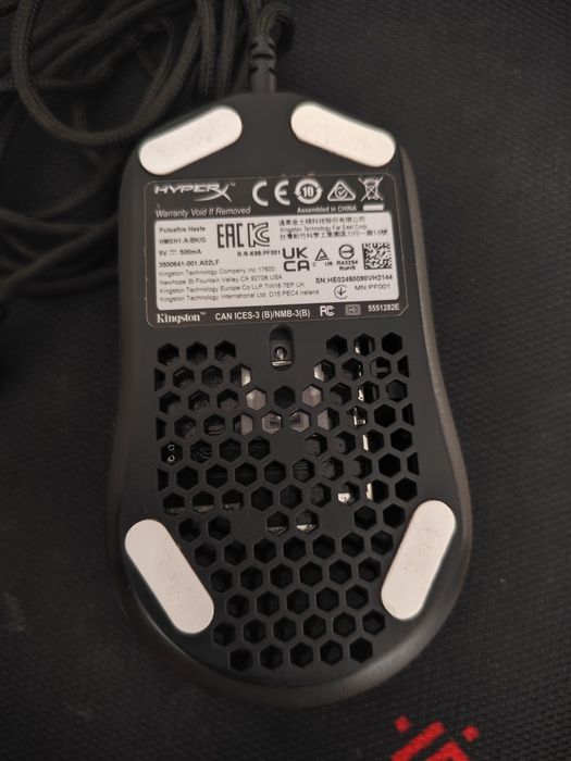 Мышь проводная HyperX Pulsefire Haste [HMSH1-A-BK/G] черный