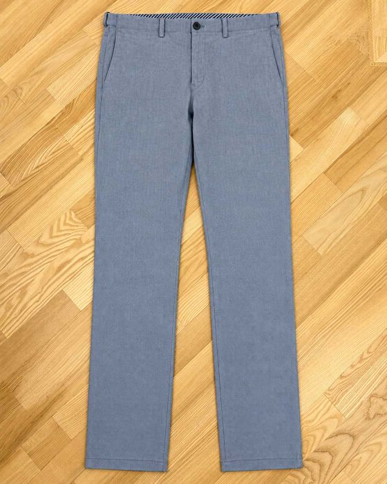 Pantaloni Chino Tommy Hilfiger TH Flex Bleecker Stretch Slim Fit – Mărimea L – Albastru Gri