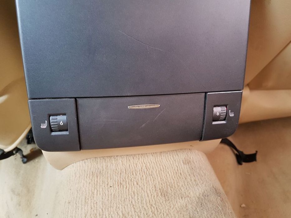 Cotiera Piele Crem cu Butoane Incalzire Bancheta VW Phaeton 2002 - 2010