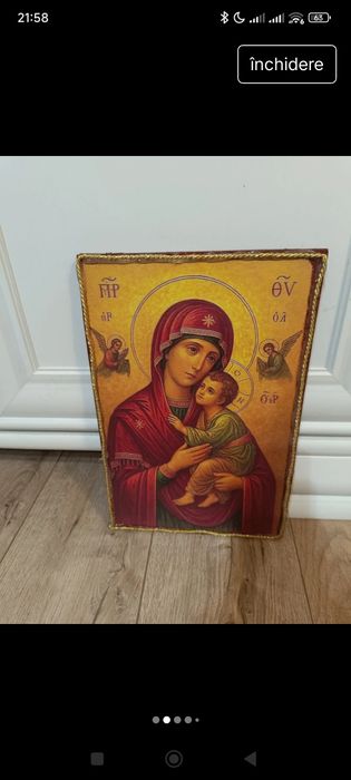 Icoană decorativă cu Maica Domnului cu Hristos